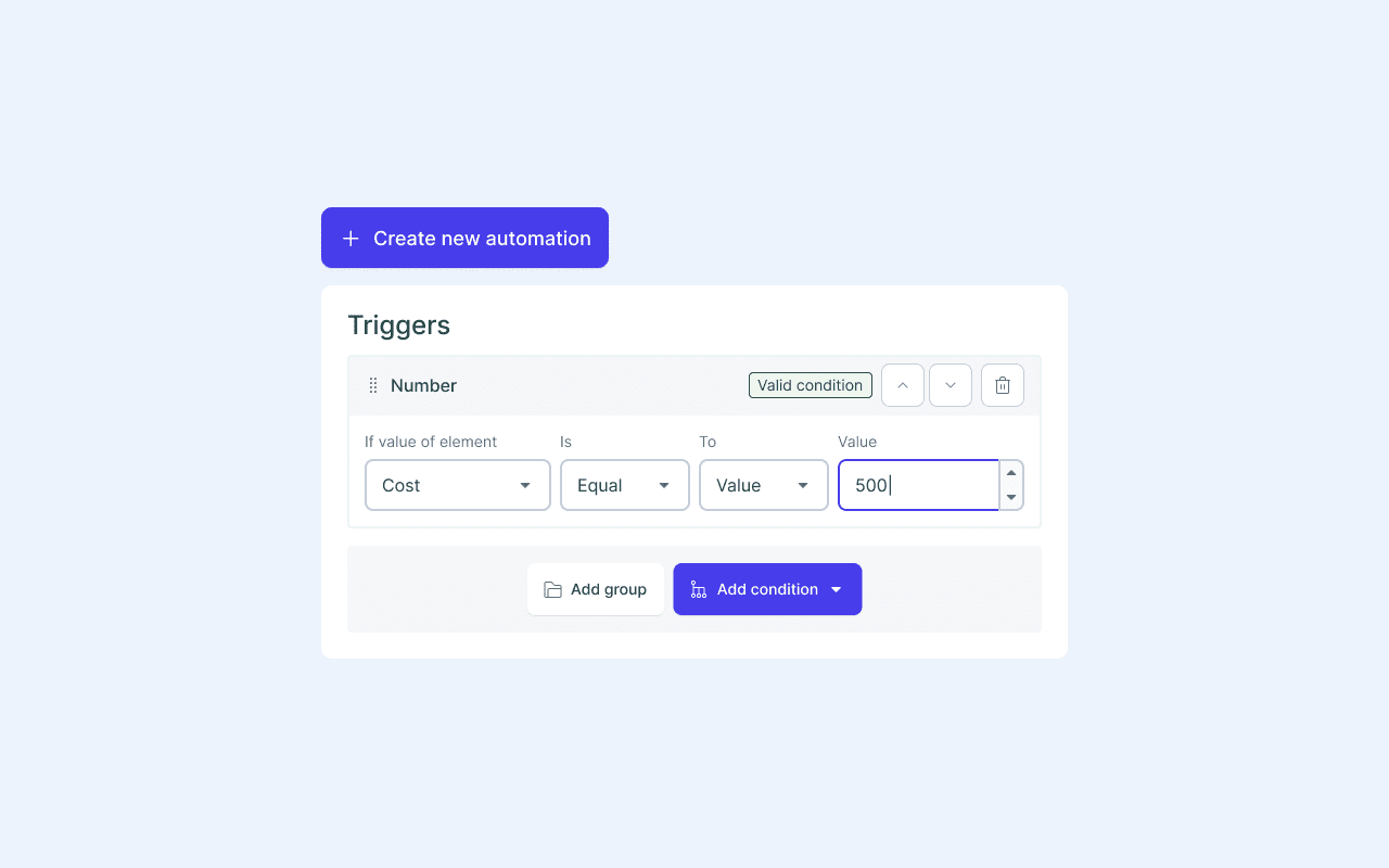 Automation rules