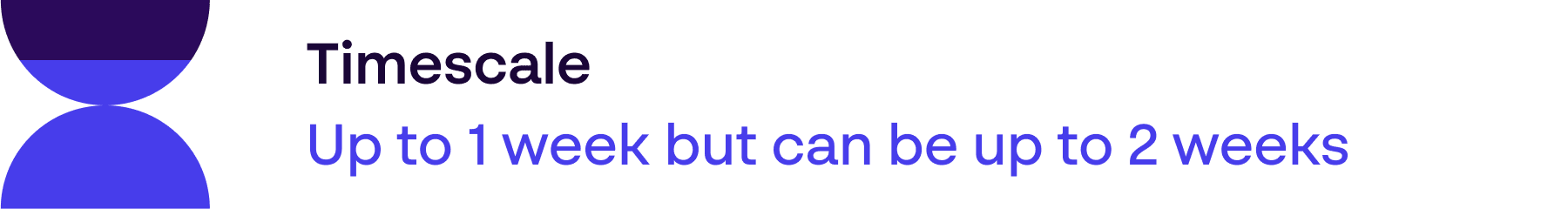 Timescale up to 1 week