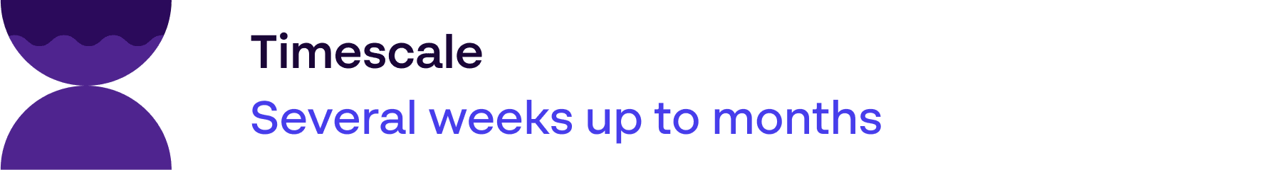 Timescale up to several weeks