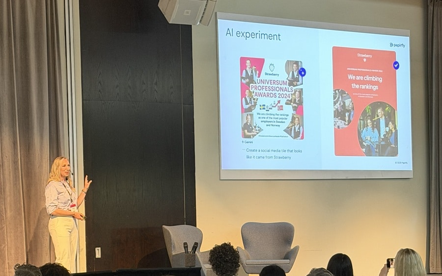 Foto aus der Präsentation der Martech Stockholm Session