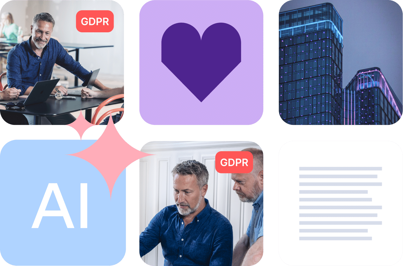 graphic showing ai feature for gdpr compliance