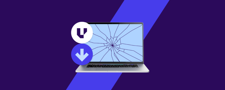 Cracked laptop screen representing brand consistency breaking down across a distributed network — the focus of the brand management maturity model.