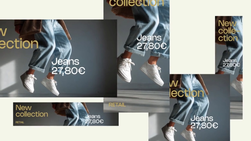 Localized retail campaign templates adapted across multiple promotional formats